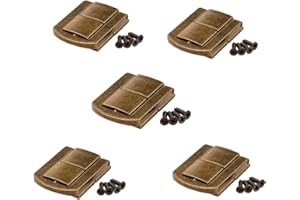 dophee Toggle Catch Lock 0.98"x0.79" Antique Bronze Retro Style Iron Hasp Wood Chest Lock Latch Clasp with Screws for Jewellery Box Suitcase Chest Decoration (5-Pack)
