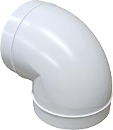 Fantronix 150mm 90 Degree Round Plastic Duct Bend - Ventilation Pipe Joint view 3