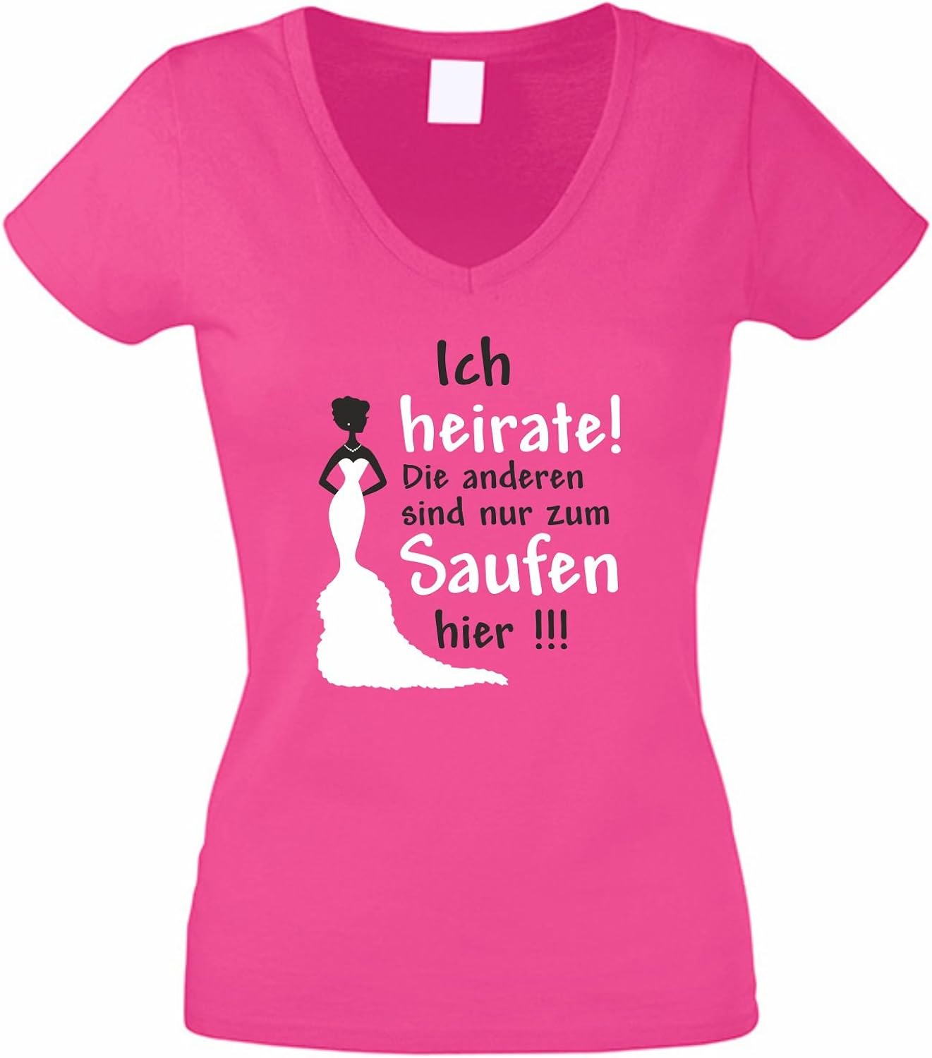 JGA TShirt Damen VNECK Ich heirate die anderen saufen