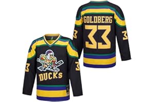 D-5 Men Mighty Ducks Jersey #33 Goldberg #66 Bombay #96 Conway #99 Banks Jersey,Movie Ice Hockey Jersey for Men S-XXXL