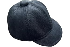 niannyyhouse Plush Doll Baseball Cap Clothes, for 10cm-15cm Plush Dolls, Dress Up Accessory (Black)