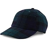 Trendy Apparel Shop Plaid Checker Wool Blend Unstructured Baseball Cap