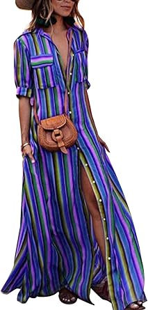 vestito lungo bottoni davanti