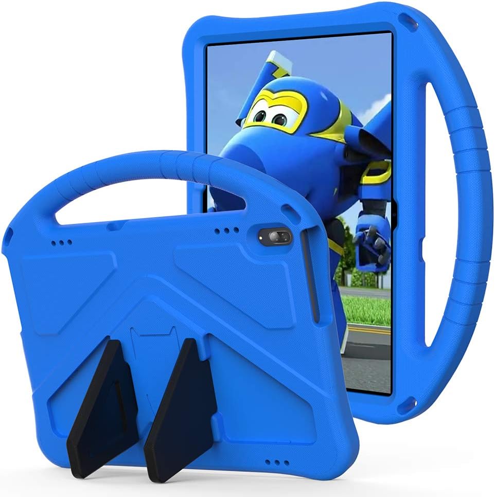 Tading Kids Case for Lenovo Tab M10/P10, Children Friendly EVA Foam Protective Stand Handle Cover Case for Lenovo Tab M10(TB-X605L/X605F) /M10 HD(TB-X505L/X505F) /P10(TB-X705F/X705L) - Blue