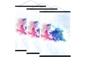 MEDOG Magnetic Poster Hanger Frame, 12x18 12x16 12x20 12x24 12x36 Poster Frame,For Magnet Canvas Print Poster Hanging Kit,Black,3 Pack