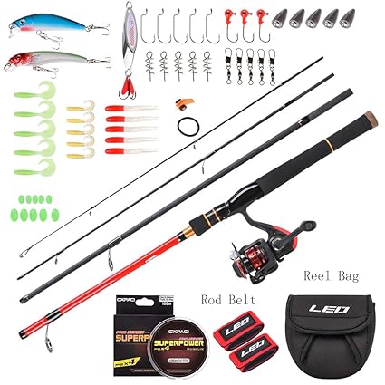 bass fishing rod reel combo
