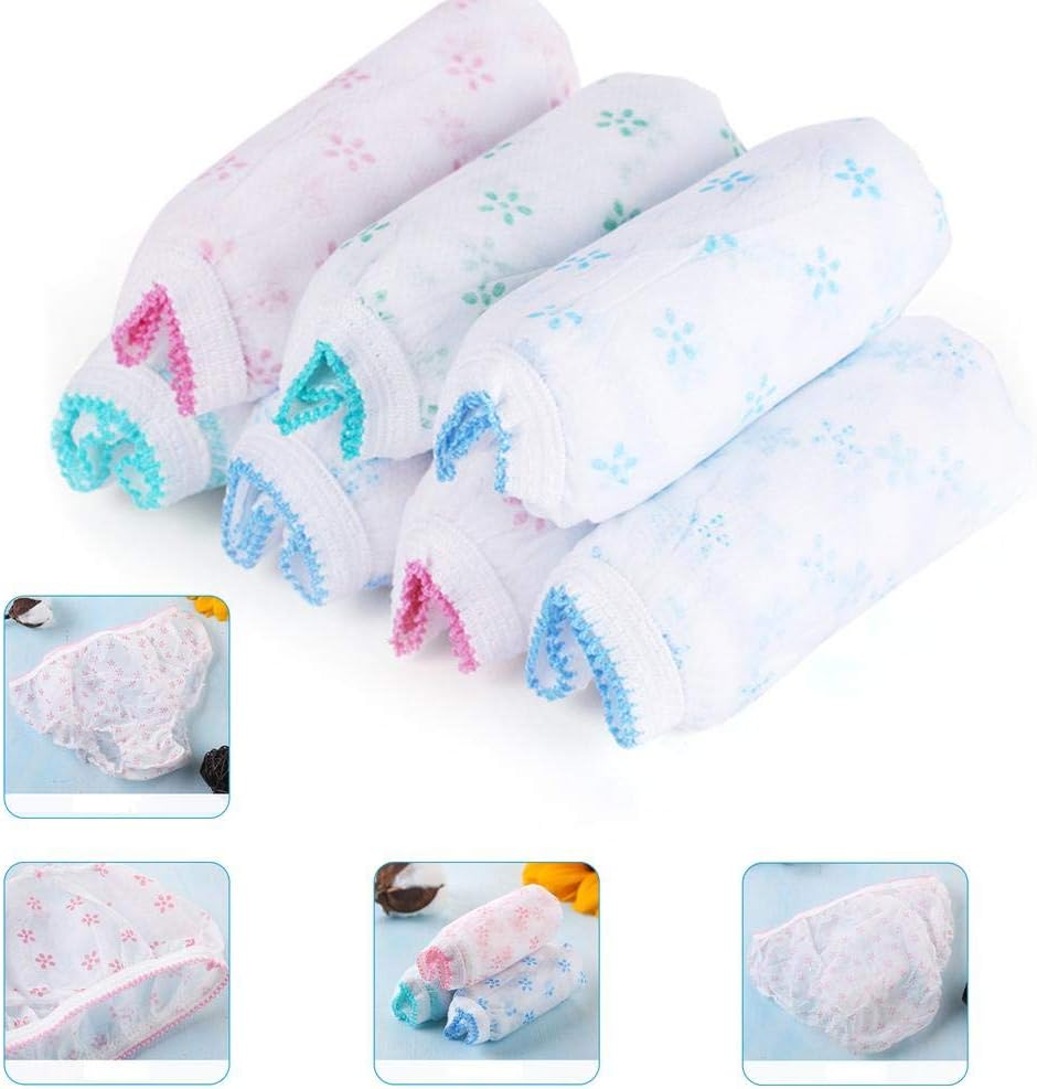 waterfaill Slip De Coton Jetable pour Femmes 7PCS sousvêtements De