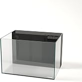 LANDEN EzFlux 60 Rimless 26 Gallon Rear Filtration Tank, Pump Included | 23.6x17.7x15.7in (60x45x40cm), 8mm low iron glass; BIOSMO 700 pump 185GPH 2.5m head 9W; freshwater or marine, planted reef