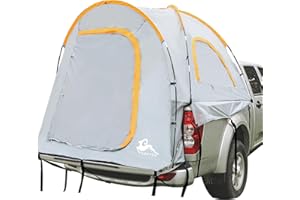 HREFEU Pickup Truck Tent, Portable Truck Bed Tent for Camping, Waterproof PU2000mm Double Layer for 2 Person, 5.0-5.5 6.0-6.5 FT Truck Bed,Compact and Full Size Regular Bed Long Bed