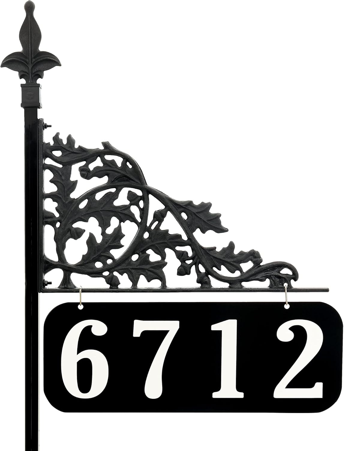 Address Signs - Address America USA Handcrafted Oak 30 Inch Reflective Address Sign - Double Sided - Easy to Read Day and Night - AS