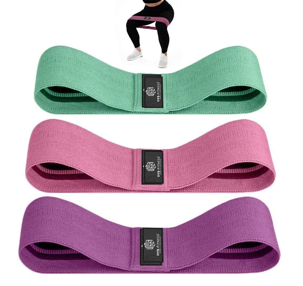 Resistance Bands Set for Home Exercise & Gym (3 Pack Booty Bands) [Non Slip Design Fitness & Workout Bands for Women & Men] 3 Resistance Levels Booty Bands Ideal For Glutes/Hips/Legs/Yoga/Gym/Pilates