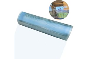 ESAMPLOE Polycarbonate Sheet 32.8Ft x 3.28Ft,DIY UV Resistant Polycarbonate Greenhouse Panels,Insulated Transparent Polycarbonate Roof Panels for Roof Farming Gardening Agriculture Courtyards Canopy