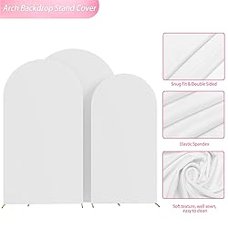Wokceer Wedding Arch Cover (8FT, 7.2FT, 6.6FT) Set