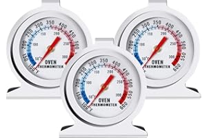 6PCS in Oven Thermometer - LIYDE Stainless Steel Kitchen Cooking/Grill/Fry/Chef/Smoker/BBQ Baking Temperature Thermometer - C