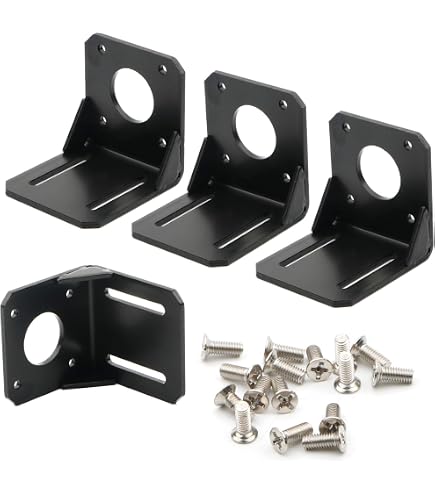 MECCANIXITY Motor Mounting Base – 100x50mm Steel Bracket For 28/35/42 Stepper Motors, 2-Pack
