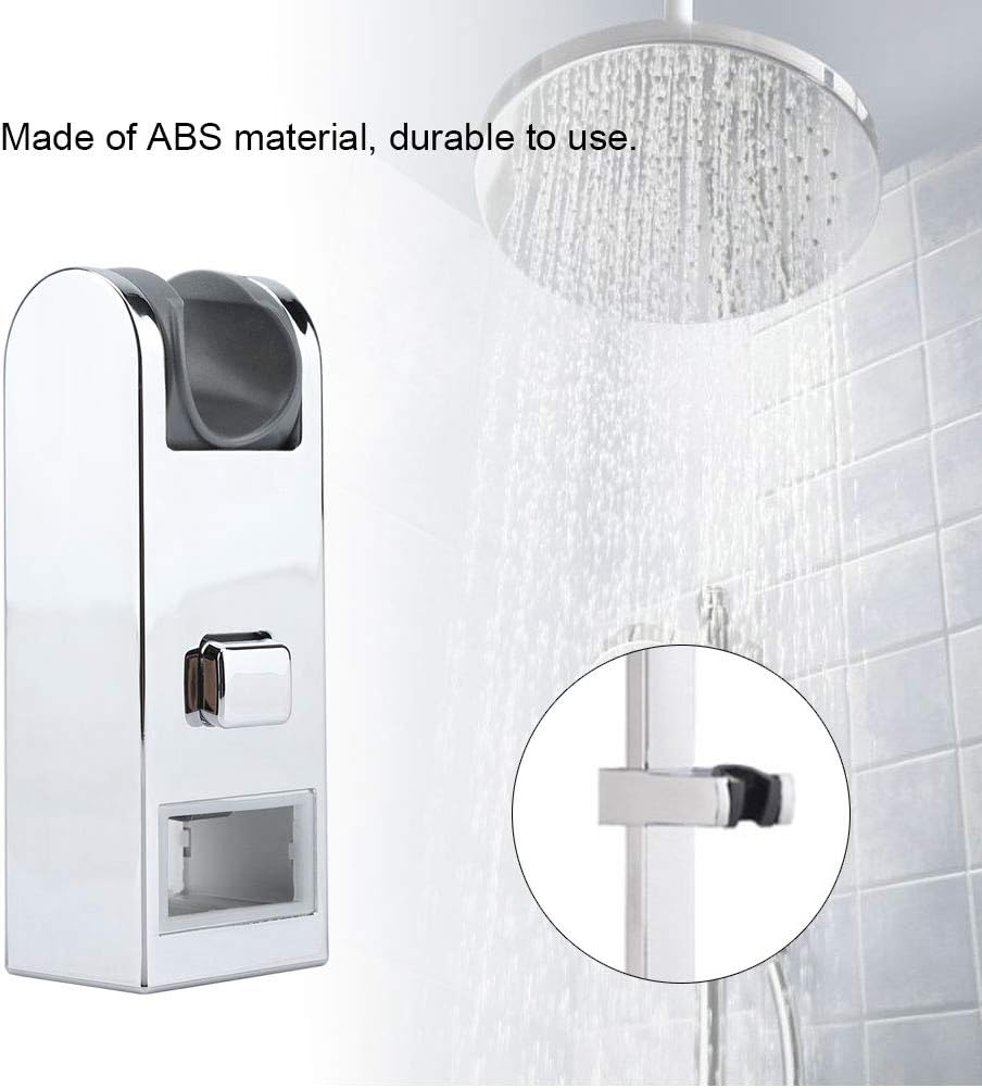 Adjustable Shower Holder, Chrome ABS Plastic, Wall-Mounted Shower Rail Stand for Bathroom Height Adjustable, 75g - Image 4
