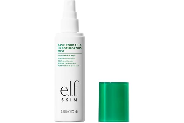 e.l.f. SKIN Save Your e.l.f. Hypochlorous Mist, Dermatologist-Developed Facial Spray, Soothes & Calms Redness, Sensitive & Bl