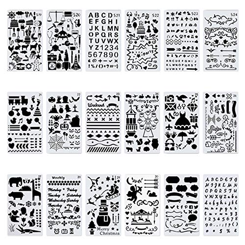 2 Plastic+Notebook+Scrapbook+Stencils+Templates