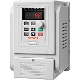 VEVOR VFD 3HP, 2.2KW, 10A, 1 Phase 220V-240V Input to 3 Phase 220V-240V Output Variable Frequency Drive, 0-400Hz VFD for AC Motor Speed Control