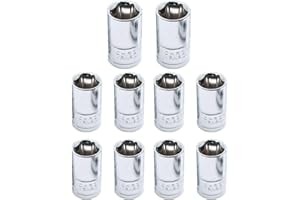 Dahszhi Shallow Socket 1/4 Inch Drive 10mm 6 Point -10pcs