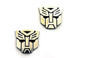 THE MASONIC EXCHANGE Transforming Auto Robot Pair Auto Emblem - [Chrome][1'' Tall]