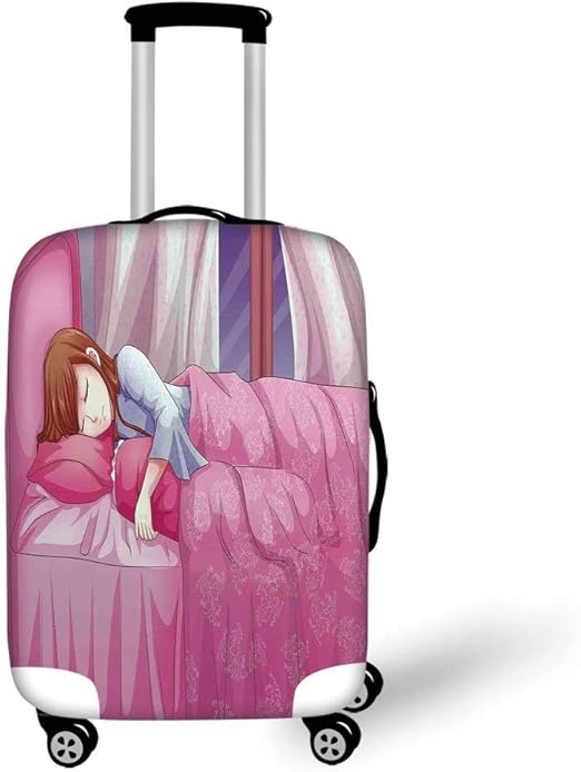 Travel Luggage Cover Suitcase Protector,Anime,Cartoon Illustration of a