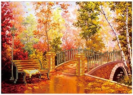 Franterd Home Decor Diamond Painting 5D DIY Gold Autumn Rhinestone Gems Embroidery Arts Craft Adults' Children's Paint-By-Number Kits Cross Stitch for Home Wall Decoration