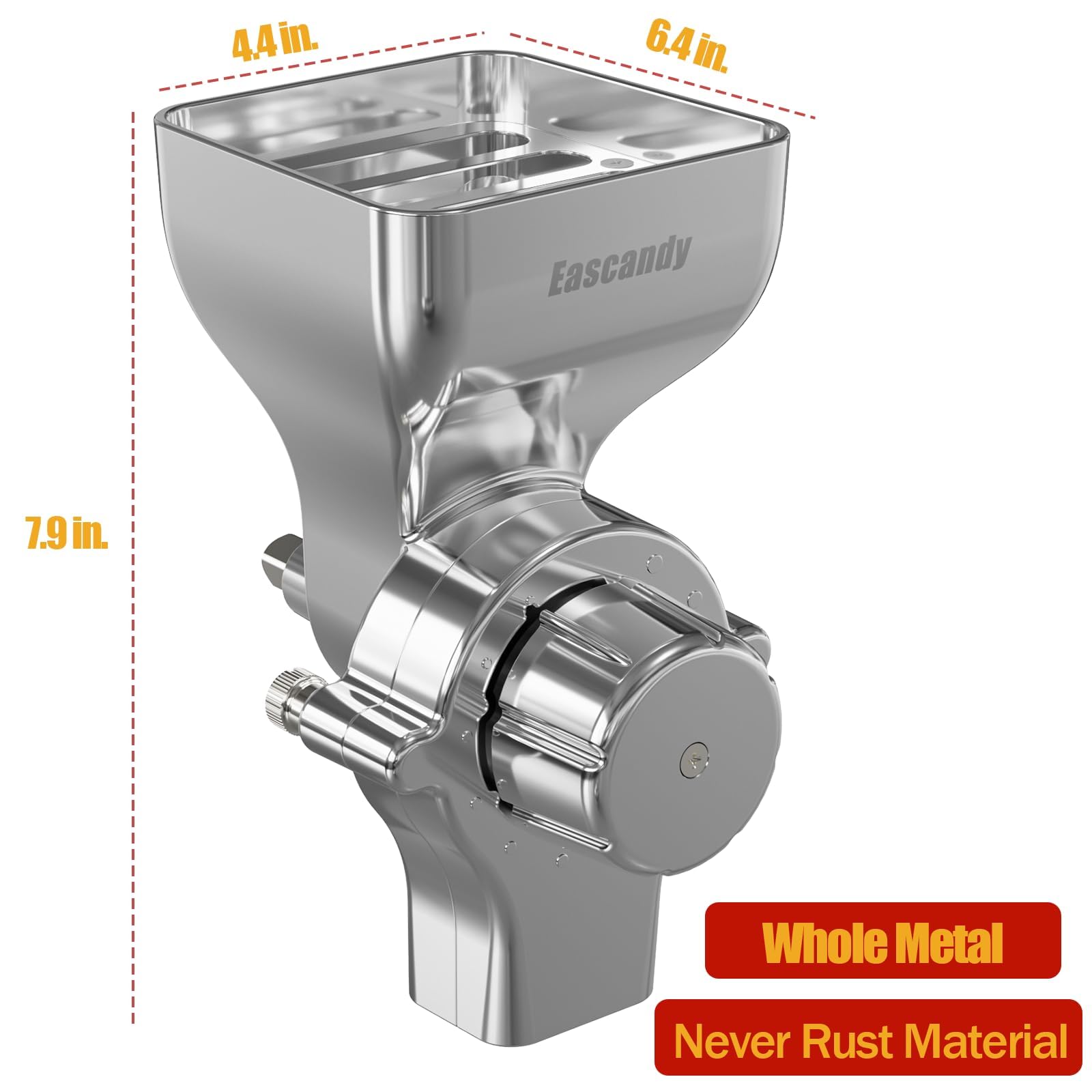 Metal Grain Mill Attachment Fit for KitchenAid Stand Mixer, 12-Level Adjustable Flour Mill Grain Grinder for Kitchenaid, Fit for Wheat, Corn, Oats, Nut