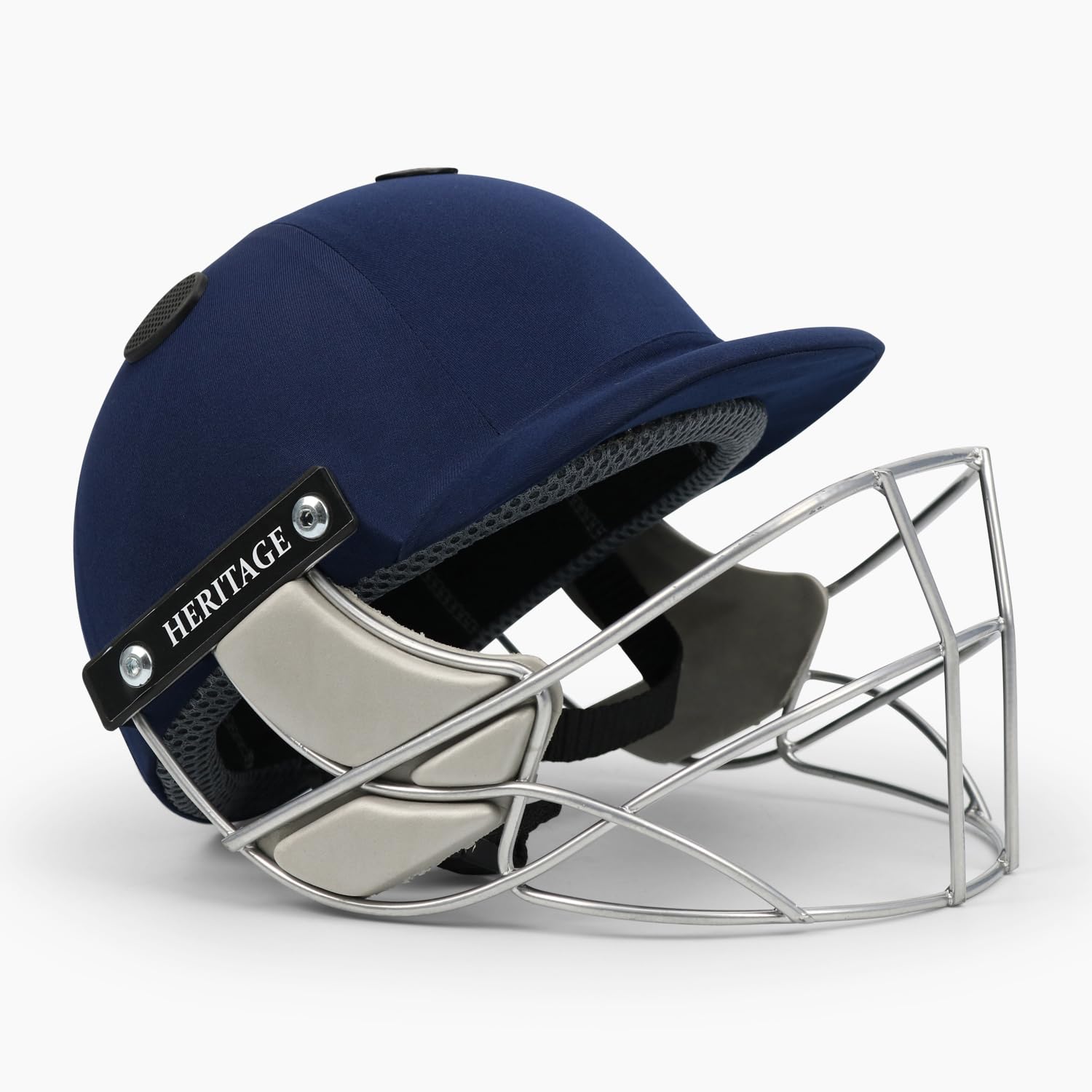 HERITAGE Cricket Helmet with Full Face Grill Fitted Ear guards for Cricket Safety Protection Small, Medium, Large Blue (M)