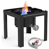 Bestfire Single Burner Propane Stove for Outdoor Cooking, 80,000 BTU Gas Burner with 5 PSI Regulator, Portable Propane Cooker for Turkey Frying, Seafood Boil, Camping &amp; Backyard Cooking