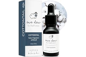 Hustle & Blush Essential Oils Blend for Dryer Balls, 15ml Cottontail, Natural Laundry Fragrance, Long-Lasting Fresh Scent, Ideal for Diffusers, Candle Making Holiday Gifts, Multi-Use for Home & DIY