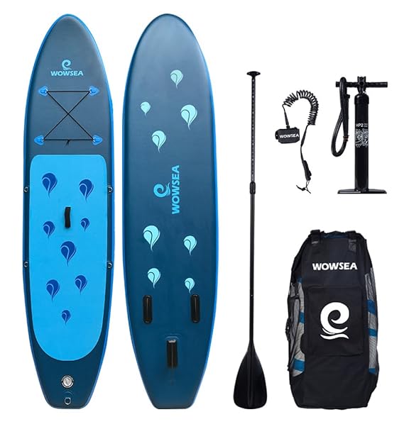 WOWSEA Surfboard aufblasbar Paddle Board Set mit Größe: 305 x 81 x 15 cm, Belastung 150kg