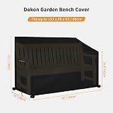 Dokon 4 Seat Garden Bench Cover Waterproof Oxford Fabric Windproof view 2