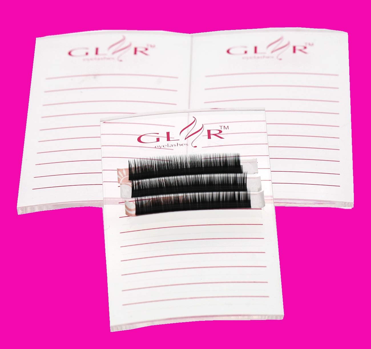 3PCS Acrylic Transparent Pallet Tray Eyelash Extension Tools for Professional Salon Use (Conve Plate)