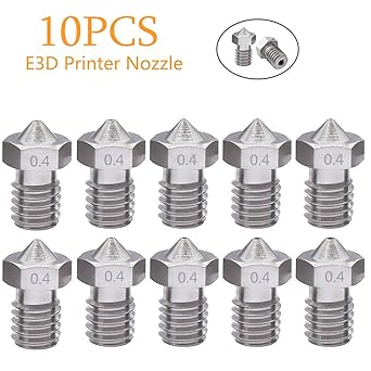Amazon Com 10pcs 3d Mk8 Print Nozzle 0 4mm Printer Thread Extruder Parts 1 75mm Filament Head Stainless Nozzle Extruder Industrial Scientific