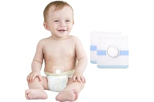 ENLUNTRA Baby Belly Navel Patches(15 Pieces), Hernia Patch,Belly Button Shaper with Waterproof Cotton Pads,Umbilical Hernia Belt Baby,Baby Belly Button wrap 8×8cm