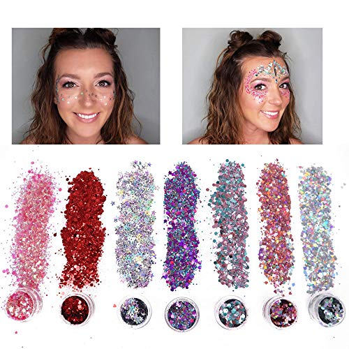 35 Grams ✮ Chunky Cosmetic Glitter ✮ Festival Rave Beauty Makeup Face Body Nail ✮ (Multi-Color) … - Thumbnail 4