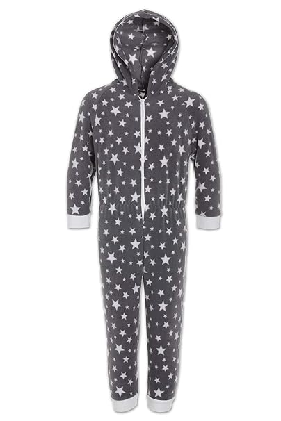Camille Lingerie Kinder Supersoft Grauer Stern Alles in Einem Onesie