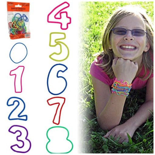 Groooovy Bandzzzz Shaped Rubber Bands - Numbers - 24 - Image 3