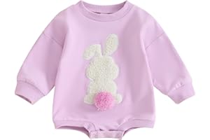 MoZiKQin Baby Girl Boy Crewneck Sweatshirt Oversized Sweater Romper Long Sleeve Pullover Top Cute Fall Winter Clothes