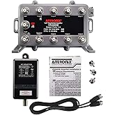 Reliable Cable Products Kit de amplificador de señal con divisor de TV bidireccional de 9 puertos con retorno activo cero pér