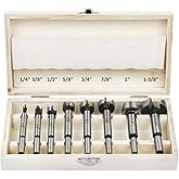 HPHOPE Forstner Bit Set 8Pcs - Forstner Bits for Wood, Wood Drilling with Storage Case