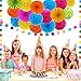 Fiesta Party Decorations Supplies, Multi-Color Hanging Paper Fans, Pom Poms Flowers, Garlands String Polka Dot, Triangle Bunting Flags for Birthday Parties, Wedding Decor, Fiesta or Mexican Party