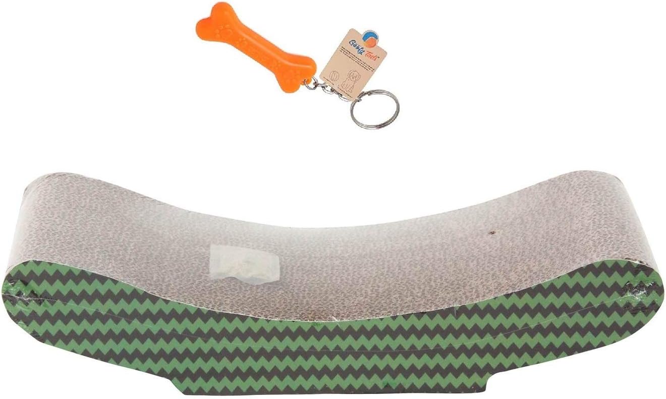 Pawise Lounge Chair Cat Scratcher with Catnip and Key Chain
