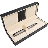 Penneed Ballpoint Pen for Men Women Executive Home Office Use, with Gift box Refillable 1.0mm Black Ink B8 (Fancy Deep Gray)