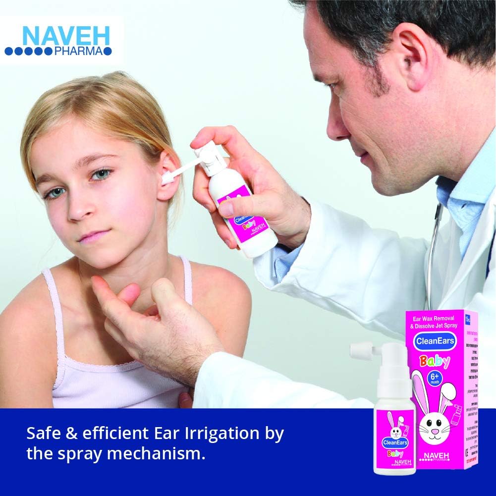 Naveh Pharma CleanEars Earwax Removal Spray Ear Wax Softener Cleaner Ear Irrigation and Wax Dissolution – All-Natural Patented Formula – Nonirritant – for Kids and Adults (15 ML) - Image 5