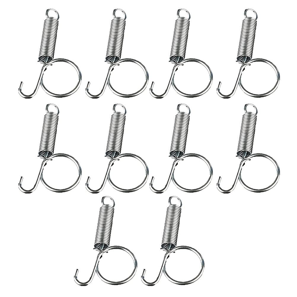 ULTECHNOVO 10PCS Multi- Rabbit Cage Door Spring Hook Bird Cage Utensil Fixed Hook Pet supplies.