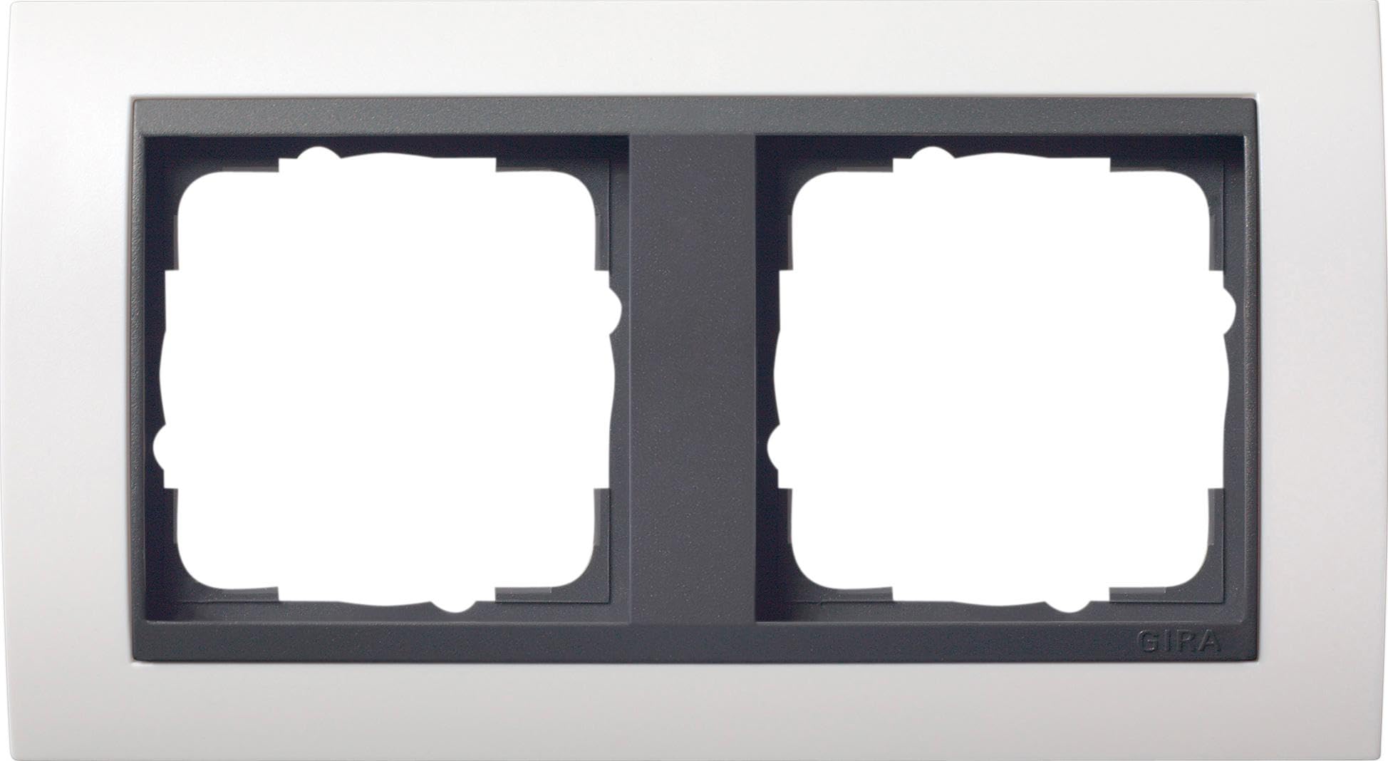 GIRA 021207 Covering Frame 3-Hole for Anthracite Gira Event pure white matt