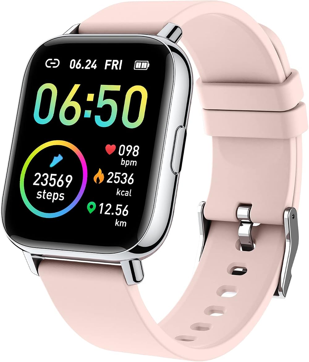 Motast Smart Watch Fitness Tracker 1.69” Touch Screen IP68 Waterproof