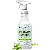 Ecoseem Peppermint Oil Spray for Bugs, 32 Oz Insect & Pest Control Spray for Bed Bug, Ants, Mite and Flea, All Natural Plant Extract Based Spider Repellent Indoor, Child & Pet Safe